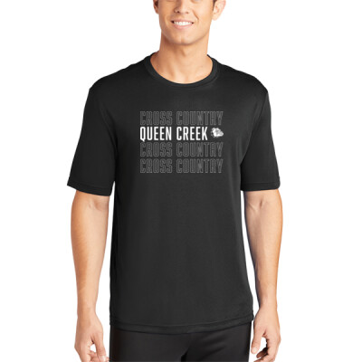Queen Creek Bulldog White Imprint Performance T-shirt Thumbnail