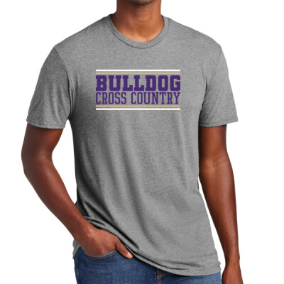 Unisex Bulldogs Cross Country Retro Grey T-shirt Thumbnail