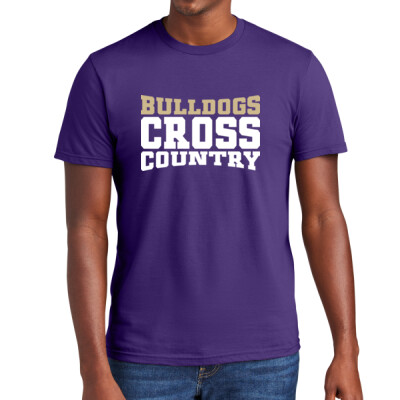 Unisex Bulldogs Cross Country Curved Purple T-shirt Thumbnail