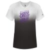 Women's V-Neck Ombre T-Shirt Thumbnail